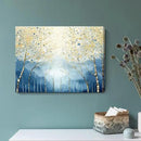 amatop Abstract Tree of Life Wall Art– Modern Blue Yellow Picture Forest Birch Mountain Canvas Print Minimalist Landscape Small Nature Artwork for Bathroom Bedroom Office Decor,16x12 Inch by CozyNest Decor