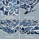 LVTXIII Patio Chair Cushions 22"x22"x3", Water-Repellent Outdoor Seat Cushions for Patio Furniture, Square Chair Pads with Ties for Home Garden Decoration, Set of 2, Flower Navy by GreenHaven Gardens