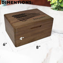 USA Flag Box with Name - Wooden Keepsake Box for Mens, Boys, Wooden Anniversary Wedding Gift for Men/Women, American Flag Gifts for Men, Personalized Memory Boxes, Trinket Boxes, 8 x 6 x 4 in by TinyTreasures Baby Boutique