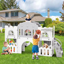 JOYLDIAS 9 in 1 Toddler Slide, Toddler Playground with Double Slides, Climber,Basketball Hoop,Tunnel, Telescope, Storage Space and Non-Slip Step, Indoor Outdoor Backyard Playset for Toddlers Age 1-3+ by TinyTreasures Baby Boutique