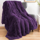GONAAP Fuzzy Faux Fur Throw Blanket Twin Size Purple Super Soft Cozy Plush Fuzzy Shaggy Blanket for Couch Sofa Bed (Purple, Twin(60"x80")) by CozyNest Decor