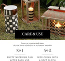 MACKENZIE-CHILDS Watering Can, Outdoor Galvanized Watering Can, Black-and-White Check It Out by GreenHaven Gardens