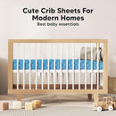 KeaBabies 2-Pack Organic Crib Sheets for Boys, Girls - 52x28 Fitted Crib Mattress Sheet Neutral, Breathable Jersey Cotton Cover for Baby Bed, Toddler Mattress, Soft & Cute Prints (KeaPixel) by TinyTreasures Baby Boutique