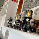nezababy 8 PCS Knight Garden Gnomes Decorations Funny Medieval War Sculpture Army Guard Statue Outdoor Yard Lawn Decor Resin (8 Pcs Set) by GreenHaven Gardens