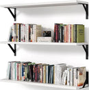 White Wall Shelves, 36 Inches Floating Book Shelves, Long Wall Shelf, Hanging Book Shelves, Long Large Deep Floating Shelf for Kitchen Bedroom by CozyNest Decor