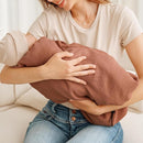 Konssy Muslin Nursing Cover for Breastfeeding, 360° Full Privacy Breathable 100% Cotton Breastfeeding Cover, Multi-use Carseat Canopy(Chestnut) by TinyTreasures Baby Boutique