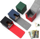 Yookeer 4 Pieces Leather Deck Card Boxes Cards Deck Game Box for Collectible Playing Card Box Compatible with MTG Commander(Black and Red, Green, Blue, Red,Vertical) by GreenHaven Gardens