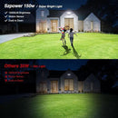 150W Motion Sensor Lights Outdoor for Outside, 15000LM LED Flood Lights Outdoor wired Dusk to Dawn, Exterior Security Floodlight Fixture Waterproof IP65, Outdoor Lighting for House, Garage 2 Pack by GreenHaven Gardens