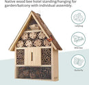 I Large Insect Hotel with bark roof Natural, Weatherproof, Insect House Made of Natural Wood for Bees, Ladybugs, lacewings, Butterflies, bee Hotel, Nesting aid for Hanging by GreenHaven Gardens