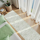 Sage 3x12 Runner Rug for Hallways Bed Side Kitchen, Boho Washable Distressed Low-Pile Floor Entryway Long Bathroom Mat, Non-Slip Laundry Room Washstand Front Carpet 36x144 Inch by TinyTreasures Baby Boutique