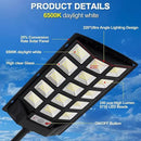 Solar Lights Outdoor,IP66 Waterproof Solar Street Lights with Motion Sensor & Remote,6500K Dusk to Dawn Street Lamps for Parking Lot/Yard/Garden(2 Pack)