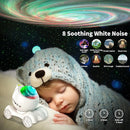 ENOKIK Galaxy Projector, Star Aurora Projector Built-in Bluetooth Speaker, Night Light for Kids Adults, White Noise Light for Home Decor/Relaxation/Party/Music/Gift (White) by TinyTreasures Baby Boutique