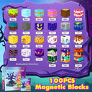 Magnetic Blocks Building Cubes, Magnetic Tiles Kids Montessori Sensory Toys & Games for 3 4 5 6 7 8 9 10 11 12 13 Year Old Boys Girls, Kids Toddler Halloween Decorations Party Favors Birthday Gifts by TinyTreasures Baby Boutique