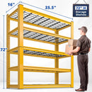 REIBII 72''H Garage Shelving 3010 LBS Storage Shelves Adjustable Metal Shelving 5 Tier Metal Shelves for Storage Industrial Shelf for Kitchen Pantry Warehouse Basement 72" HX35.5 WX16 D, 4 Pack by GreenHaven Gardens