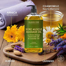 MAJESTIC PURE Arnica Sore Muscle Massage Oil for Massage Therapy - Refreshing, and Relaxing - Natural Oils with Lavender & Chamomile Essential Oils - All Skin Types - Men & Women - 8 fl oz (Pack of 2) by CozyNest Decor