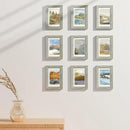 Vittanly 4x6 Picture Frames Set of 9, Shatter Resistant Plexiglass, Display 3.5x5 Pictures with Mat or 4x6 without Mat, Photo Frames for Wall or Tabletop, Engineered Wood, Grey by CozyNest Decor