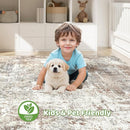 10x14 Area Rugs Living Room: Washable Large Abstract Modern Soft Rug Stain Resistant Indoor Floor Non Slip Accent Carpet for Bedroom Nursery Playroom Office Dining Room Dorm Home House- Brown by TinyTreasures Baby Boutique