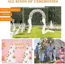 Tytroy Reconfigurable & Easy-to-Assemble Metal Outdoor & Indoor 7'6" Garden or Wedding Arch Arbor for Wedding Bridal Party Elegant Decorations & Garden Climbing Plants Vines (White 1PC) by GreenHaven Gardens