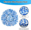 Spin Mop Head,Mop Handle,Base,Brush Compatible with Ocedar RinseClean 2 Tank Spin Mop System,2 Microfiber Spin Mops Replacement Head,4 Section Iron Mop Handle 30-58",Base and Scrub Brush Combo Set