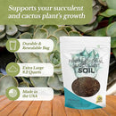 Extra Large 8.2 QT Bag Succulent Soil Premium All Purpose Blend | Pre-Mixed Ready to Use for Cactus and Succulents | Canadian Peat, Course Sand, Pinebark | Made in USA by GreenHaven Gardens