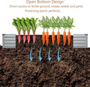 8x4x1ft(2 Pack) Galvanized Raised Garden Bed,Outdoor Planter Box Metal Patio Kit Planting Bed for Vegetables Flowers and Succulents,Silver by GreenHaven Gardens