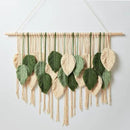 Macrame Wall Hanging Boho Wall Tapestry Handmade Woven Leaf Wall Decor Crochet Wall Art for Home Office Apartment(39.4" W x 31.5" L) by CozyNest Decor