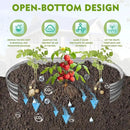 60X32X12 Inches Oval Galvanized Metal Garden Raised Bed/Plant Box for Planting,32 Inches Diameter Iron Fire Pit Ring,Small Animal Fence-3 in 1 Modular Design in Silver (5X2.7X1 FT, Oval) by GreenHaven Gardens