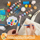Fulmoon 24 Set Acrylic Paint Kits for Kids Adults Washable Mini Painting Kit Arts Crafts Party Favors Filled Strips Brushes Palettes Bulk for Classroom Home Kit Supplies (Vivid Color) by TinyTreasures Baby Boutique