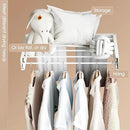 Wall Mounted Drying Rack,Drying Rack Clothing,Collapsible Hanger Racks for Laundry,Laundry Rack,Wall Mounted Clothes Rack (White, 32 Inch) by CozyNest Decor