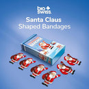 BioSwiss Bandages, Santa Claus Shaped Self Adhesive Bandage, Latex Free Sterile Wound Care, Fun First Aid Kit Supplies for Kids, 50 Count by TinyTreasures Baby Boutique