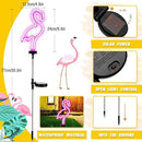 Hortsun Flamingo Solar Lights Outdoor Neon Light Yard Pink Flamingo Waterproof Decorations for Garden Patio Yard Pathway Decoration(4 Pack) by GreenHaven Gardens