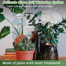 Plant Watering Globes, 4PCS Iridescent Rainbow Gradient Color Clear Glass Mushroom Self Watering Spikes Planter Insert, Automatic Plant Waterer Bulbs Devices for All Plants 9" L × 3.5" D by GreenHaven Gardens