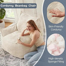 Giant Bean Bag Chair Sofa for Adults Teens, Comfy Corduroy Large Bean Bag Chairs with Armrests for Bedroom Living Room, Adult BeanBag Lazy Sofa Couch Chairs with Filler Included by CozyNest Decor