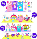 KRAFUN My First Unicorn Bunny Paper Craft Kit for Toddlers and Girls Age 3-8 Years Old, Include 18 Cute DIY Arts and Crafts Projects, Organized Art Activities Supplies Box Preschool Creative Toys by TinyTreasures Baby Boutique
