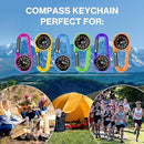 12 Pcs Mini Compass Keychain for Kids Bulk, Small Pocket Magnetic Compass Survival Hiking for Outdoor Survival Camping Party Backpacking Accessory by TinyTreasures Baby Boutique