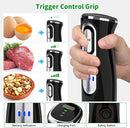 Cordless Immersion Blender Handheld, Rechargeable 4 In 1 Electric Hand Blender Stick Blender Variable Speed with Chopper, Beaker, Whisk, Stainless Steel Blade for Soup, Baby Food, Smoothies by TinyTreasures Baby Boutique