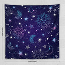 HZOHNAGO Boho Sun Moon Tapestry Purple Blue Sun Stars Galaxy Pattern Printed Wall Tapestry Wall Hanging for Bedroom Living Room Dorm 60" W x 60" H by CozyNest Decor