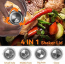 Mlici 6PC Spinning Glass Spice Jars - 360° Rotating Spice Rack Organizer with Jars, Stainless Steel Revolving Seasoning Holder Jars for Countertop Cabinet Kitchen Spices Cruets by CozyNest Decor