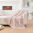 CozeCube Check Knit Throw Blanket, Pink Checkered Throw for Couch, Decorative Christmas Soft Cozy Warm Knitted Blanket for Bed Sofa Living Room, 50"X60" by CozyNest Decor