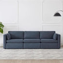 CHITA Oversized Modular Sectional Convertible Fabric Sofa Set, FSC Certified Extra Large Sectional Deep Seat Couch for Living Room,112 inch Width,3 Seat Modern Modular Sofa, Blue by CozyNest Decor