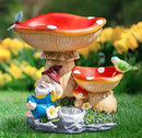 Solar Gnome Statues Figurine Lights - Garden Lighting Outdoor Decorations, Gnome Sleeping Under Mushroom, Yard Art Lawn Ornaments for Porch Patio Balcony - Gnome Gifts for Women Mom by CozyNest Decor
