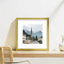 Vittanly 12x12 Picture Frames Set of 9, Shatter Resistant Plexiglass, Display 8x8 Pictures with Mat or 12x12 without Mat, Photo Frames for Wall Mount, Engineered Wood, Gold by CozyNest Decor