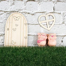 AUEAR, 48 Pack Fairy Door Miniature Wooden Garden Doors Windows Unfinished Window Accessories Unpainted Mini House DIY Craft for Wall Home Party Decoration (Style B) by GreenHaven Gardens