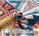MSGKV Boho Throw Blanket for Bed Couch,100% Cotton Throw Blankets 80''x 90'' Mexican Super Soft Blanket Travel Picnic Blankets Versatile Knit Woven Blanket Boho Decor by CozyNest Decor