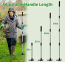 Weeding Puller Tool with Long Handle, 11 Tooth Manual Weed Rake Weeder Remover Tool Gardening with Gloves, Dandelion Gardenia Uprooting Tool for Yard, Lawn, Patio and Garden by GreenHaven Gardens