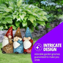 Exhart Garden Gnomes, See No, Hear No, Speak No Evil Garden Gnome Statue, Hand Painted Outdoor Garden Decorations, 12 x 9 Inch by CozyNest Decor