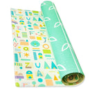 Baby Care Play Mat (Large, Sea Petals - Green) Original One-Piece Reversible Rollable Waterproof Play Mat for Infants, Babies, Toddler, and Kids by TinyTreasures Baby Boutique