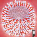 500 LED Christmas String Lights - 165ft Outdoor Waterproof Twinkle Fairy Lights, 8 Modes Plug-in With Timer Memory for Indoor Outside Bedroom Home Party Decoration, Red & White by GreenHaven Gardens