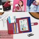 Melsbrinna Rfid Passport Holder for Travel women/Men, Cute Passport Wallet Rfid Blocking Card Slots, Rfid Passport Cover/CaseTravel Wallet, Passport Book Holder (1, Red3) by TinyTreasures Baby Boutique