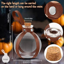 Patelai 2 Pcs Halloween Glass Potion Bottles with Belt Cork Renaissance Witch Costume Accessories Witch Props Potion Bottle for Halloween Party Decor Cosplay DIY Crafts Gift (Brown) by CozyNest Decor
